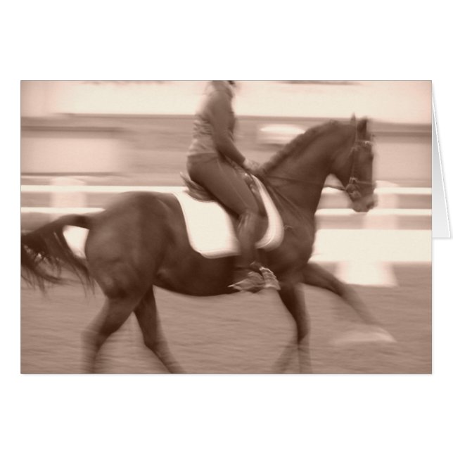 Sepia Abstract Dressage Cards (Front Horizontal)