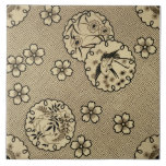 Sepia Aesthetic Japanese Style Antique c1880 repro Ceramic Tile<br><div class="desc">The original of this transferware tile in the Anglo-Japonesque style dates to about 1880.

Transferware tiles were originally produced using a decorative technique that was developed in England in the mid-1700s.</div>