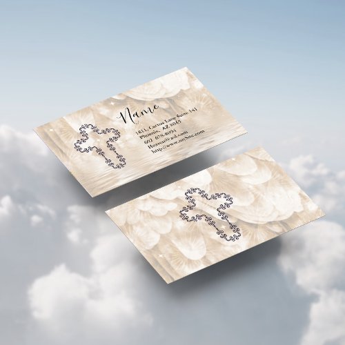 Sepia Angel Wing Business Card