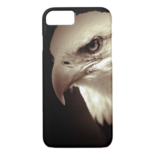 Sepia Bald Eagle iPhone 7 Case