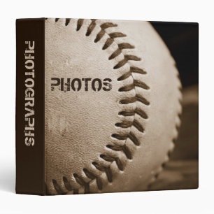 Sepia Baseball 1.5" Photo Album Binder