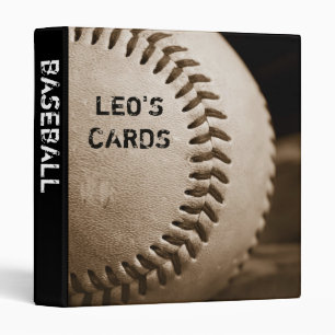 Sepia Baseball 1" Sports Cards Binder
