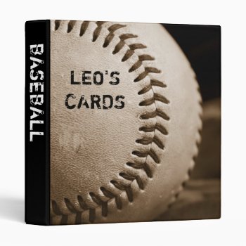 Sepia Baseball 1" Sports Cards Binder by Meg_Stewart at Zazzle