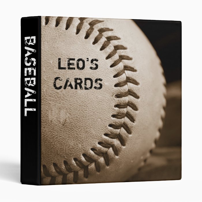 Sepia Baseball 1" Sports Cards Binder Zazzle