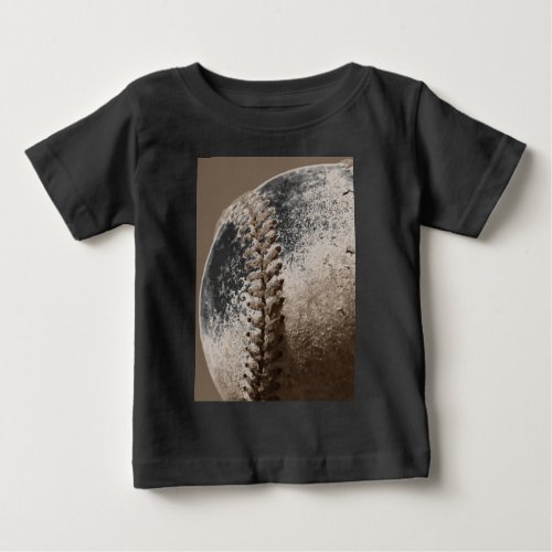 Sepia Baseball Baby T_Shirt