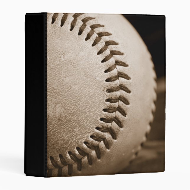 Sepia Baseball Mini Album Binder (Front/Spine)