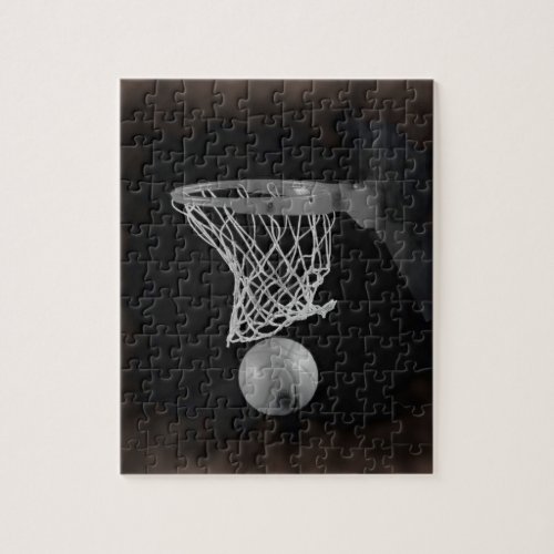 Sepia Basketball Jigsaw Puzzle