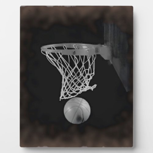 Sepia Basketball Plaque