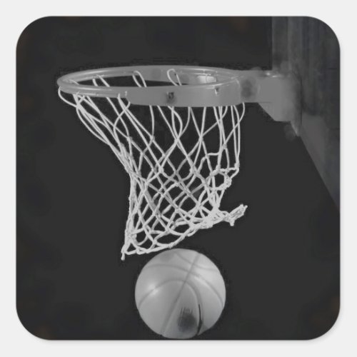 Sepia Basketball Square Sticker