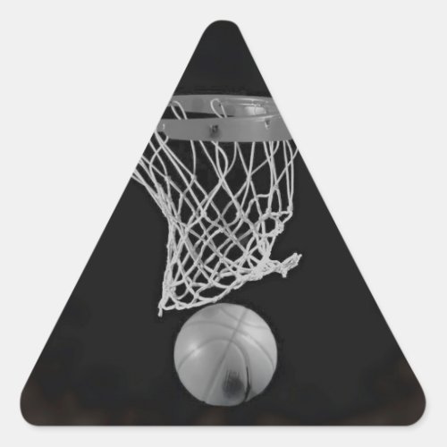 Sepia Basketball Triangle Sticker