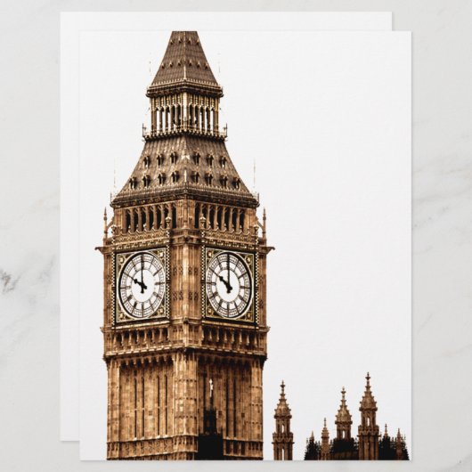 Sepia Big Ben Tower (Front/Back)