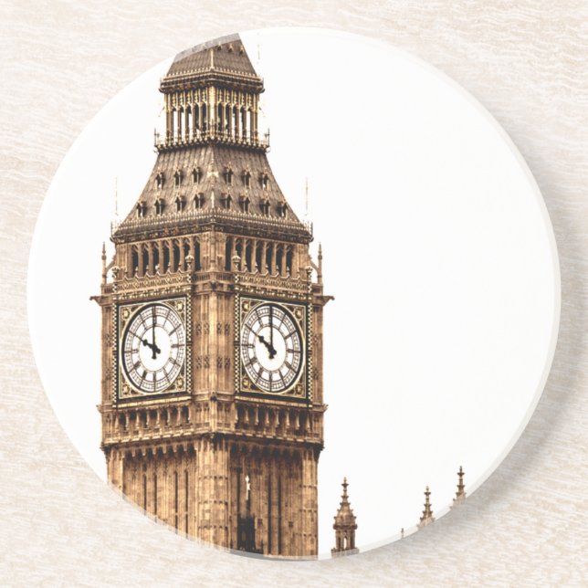 Sepia Big Ben Tower Coaster (Front)