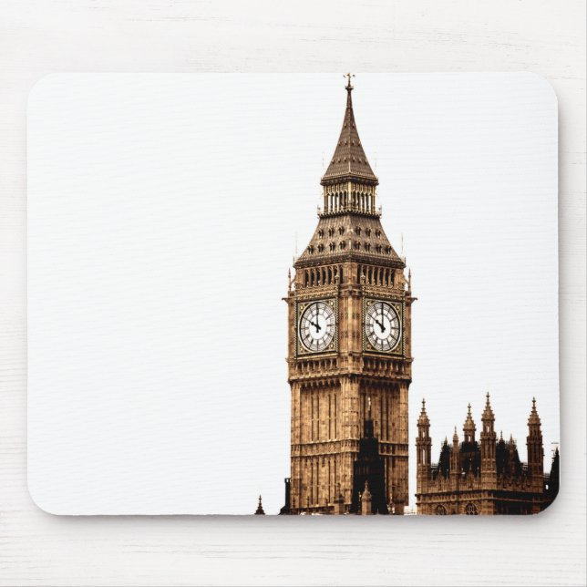 Sepia Big Ben Tower Mouse Pad (Front)