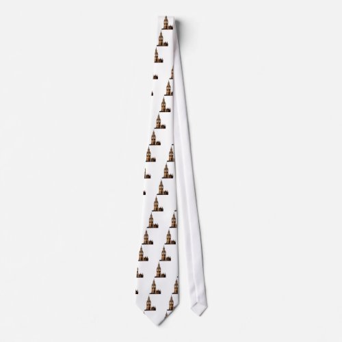 Sepia Big Ben Tower Neck Tie