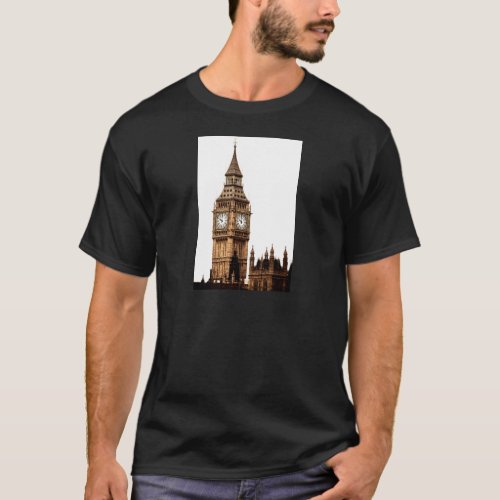 Sepia Big Ben Tower T_Shirt