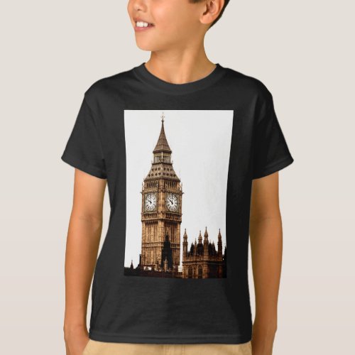 Sepia Big Ben Tower T_Shirt