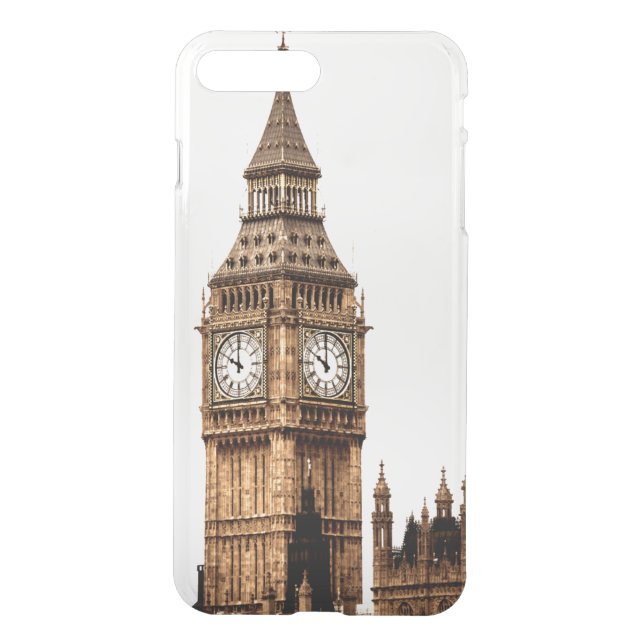 Sepia Big Ben Tower Uncommon iPhone Case (Back)