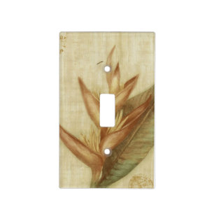 Sepia Bird of Paradise Flower Light Switch Cover