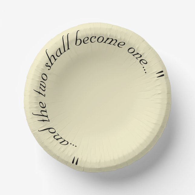 Sepia & Black Wedding Bible Quote Paper Bowls (Front)