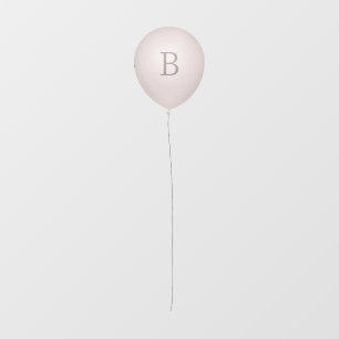Sepia Brown Balloon With Custom Letter Wall Decal