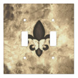 Sepia Butterfleur | Tan Butterfly On Fleur De Lis Light Switch Cover at Zazzle