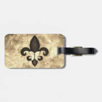 Sepia Butterfleur | Tan Butterfly on Fleur de Lis
