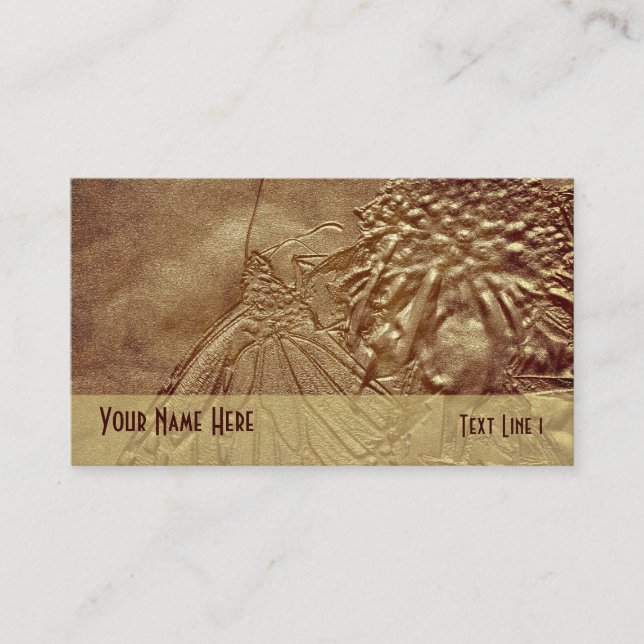 Sepia Butterfly Nature Business Card (Front)