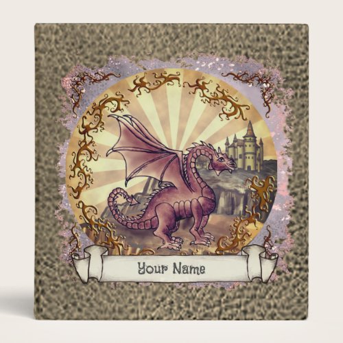 Sepia Castle dragon 3 Ring Binder