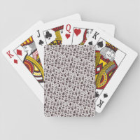 Sepia Christmas Pattern Playing Cards