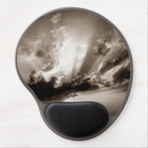 Sepia Clouds Sky  Sunset Motivational Freedom Gel Mouse Pad