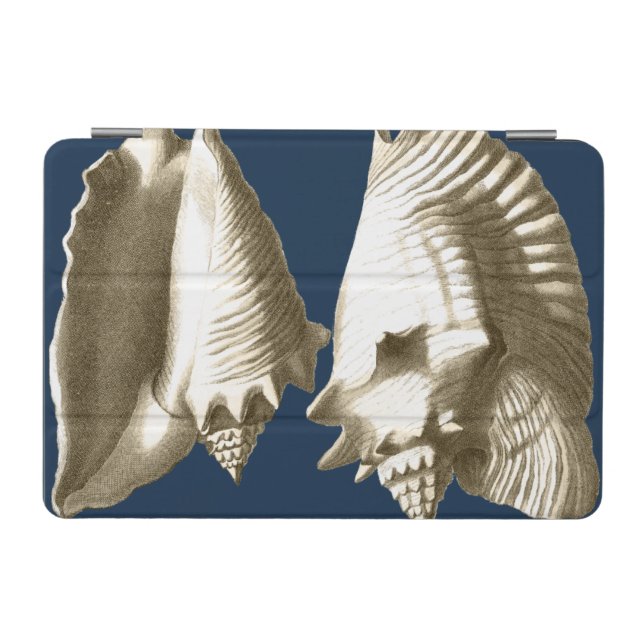 Sepia Conch Seashells iPad Mini Cover (Horizontal)
