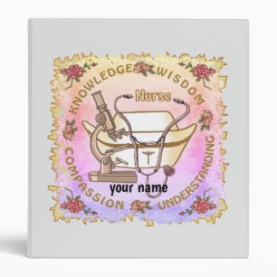 Sepia cool nurse 3 ring binder