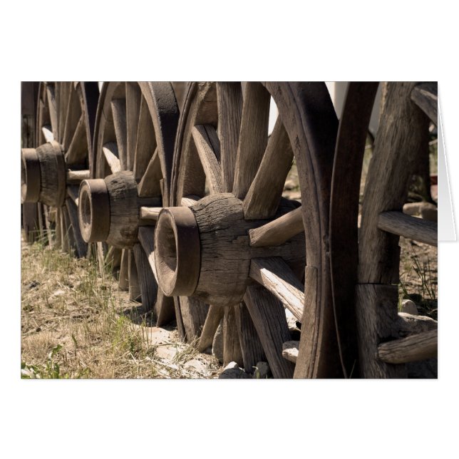 Sepia Country Wagon Wheels Cards (Front Horizontal)