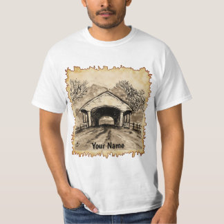 Sepia Covered Bridge  t-shirt
