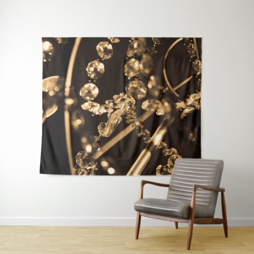Sepia Crystal Chandelier Tapestry
