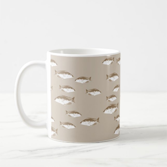 Sepia fish coffee mug (Left)