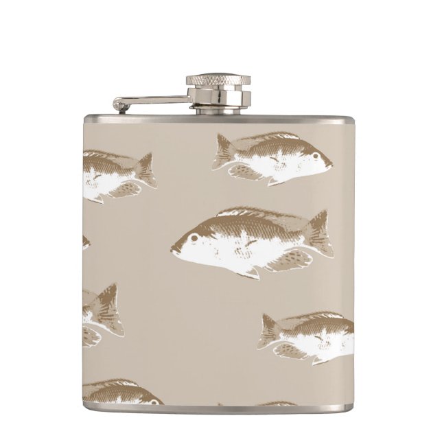 Sepia fish flask (Front)