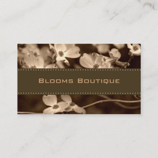 Customizable Sepia Floral Business Cards