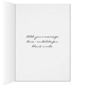 Sepia Floral Pattern Photo Card (Inside (Right))