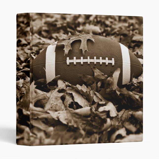 Sepia Football 1" Photo Album 3 Ring Binder (Front/Spine)