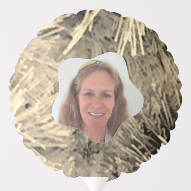 Sepia Frost Star Photo Frame  Balloon (Front)