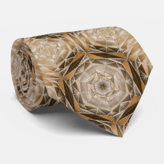 Sepia Geometric Mandala Neck Tie