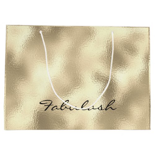 Sepia Gold Glam Minimal Beauty Metallic Large Gift Bag