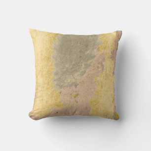 Sepia Gold Grey Silver Grungy Abstract Copper Throw Pillow
