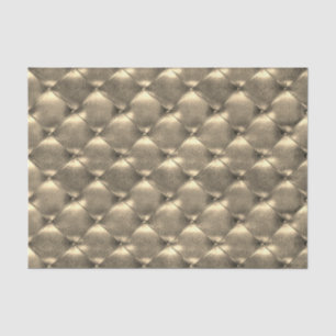 Sepia Gold Luxury Metallic Tufted Leather Tissue Paper