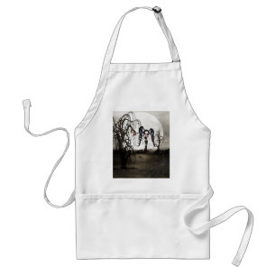 Sepia Goth Girl Adult Apron