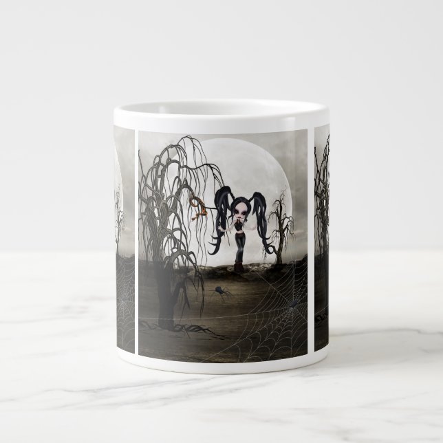 Sepia Goth Girl Giant Coffee Mug (Front)