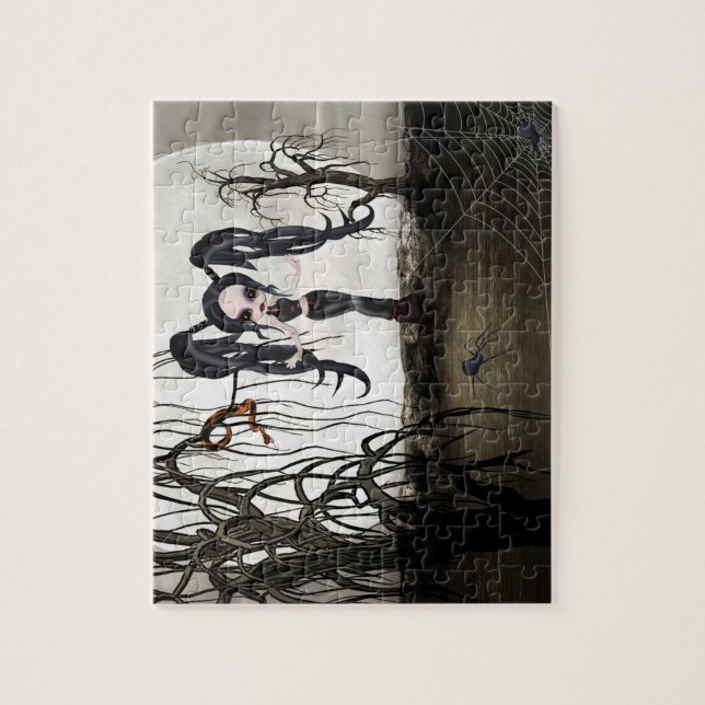 Sepia Goth Girl Jigsaw Puzzle (Vertical)