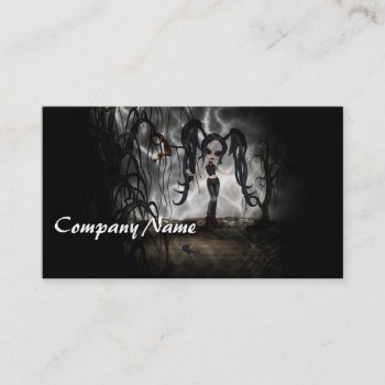 Sepia Goth Girl Vignette Business Card by Fantasy_Gifts at Zazzle