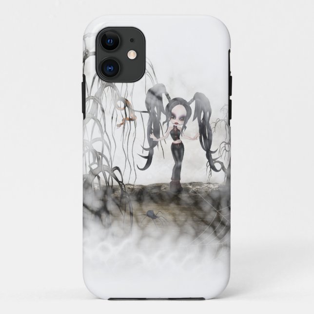 Sepia Goth Girl Vignette Case-Mate iPhone Case (Back)